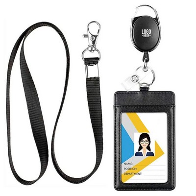 Retractable ID Badge Holder With Lanyards