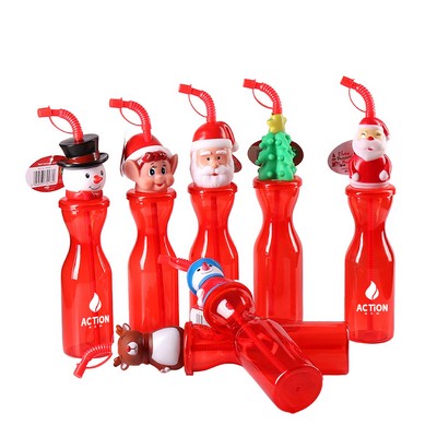 15Oz. Plastic Christmas Drinking Bottles