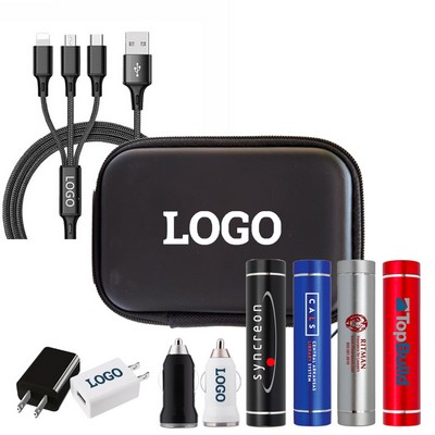 4-in-1 Power Bank Travel Charging Set