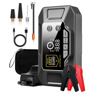PD 65W Portable Emergency battery booter w/ 150PSI Emergency inflater air compressor