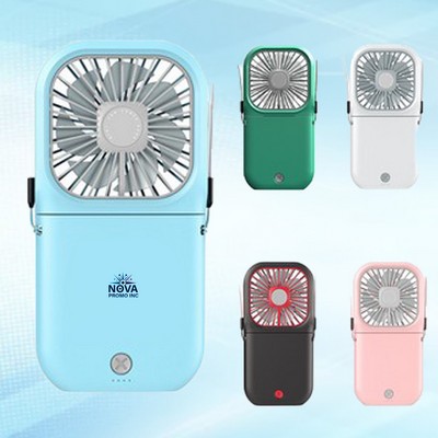 Miniature Quiet Handheld Foldable USB-Rechargeable Fan for Convenient On-the-Go Cooling