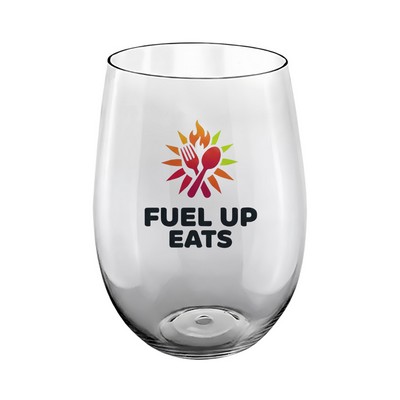 Stemless Plastic Wine Glass, 12 oz.
