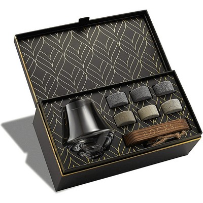 ROCKS Whiskey Chilling Stones & Nosing Whisky Crystal Glass Gift Set