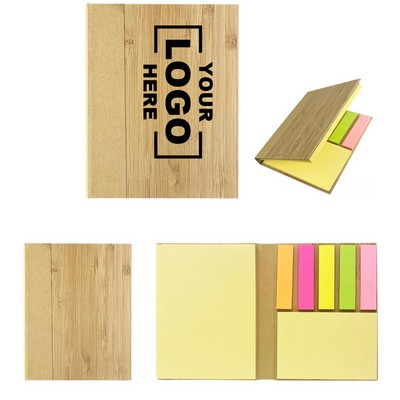 Promotional Bamboo Cover Sticky Notebook