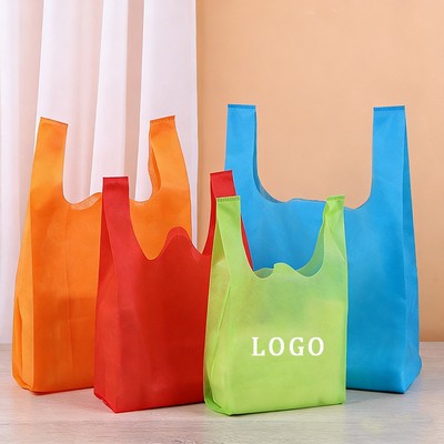 Non-Woven Vest-Style Shopper Tote Bag 13.8''Lx23.6''Hx4.3''D