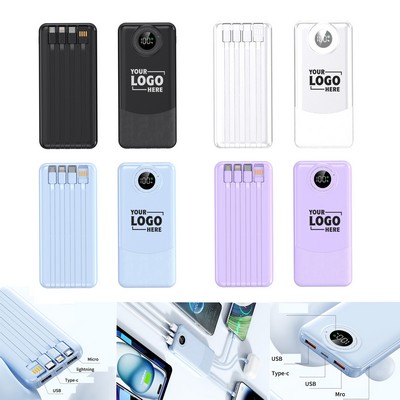 Fast Charging Power Bank with Multiple Charge Cables