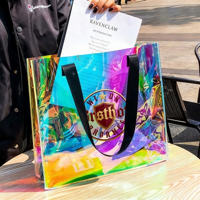 Holographic Clear Tote Bag With Handle