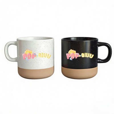 Two-tone Speckled Matte Coffee Mug - 14oz.