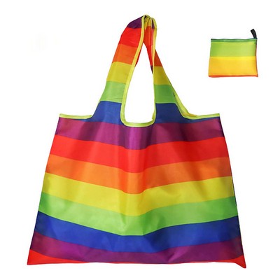 Rainbow Reusable Folding Shopper Bag