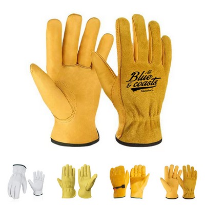 Cowhide Leather Garden Gloves