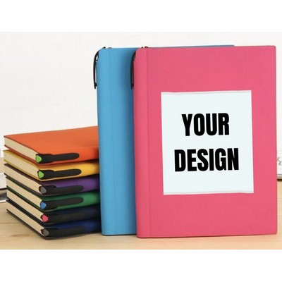 A5 PU Leather Notebook with Pen – Custom Logo Business Journal Set