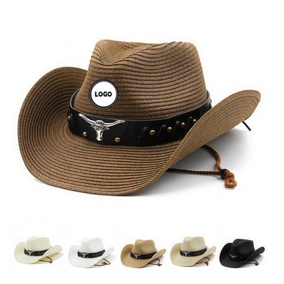Woven Western Cowboy Sun Hat