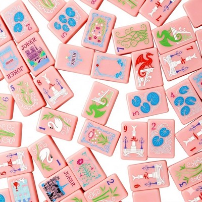 Pink Acrylic Mini American Mahjong Tiles