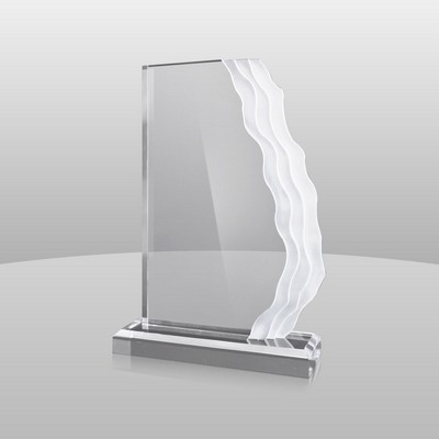Vertical Mount Clear Wave-Length Award (8"x5"x2")