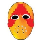 Hockey Mask Acrylic Coaster w/Felt Back