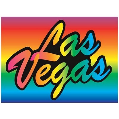 Las Vegas (Stacked) Panoramic Badge w/ Bar Pin (1 5/8"x4 5/8")