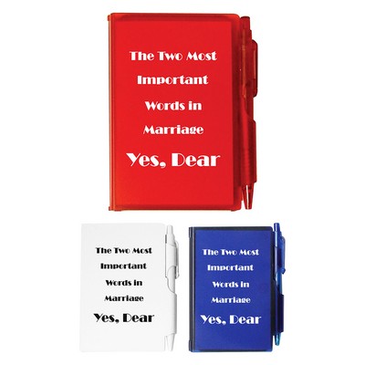 Memo Pad w/Pen Lock
