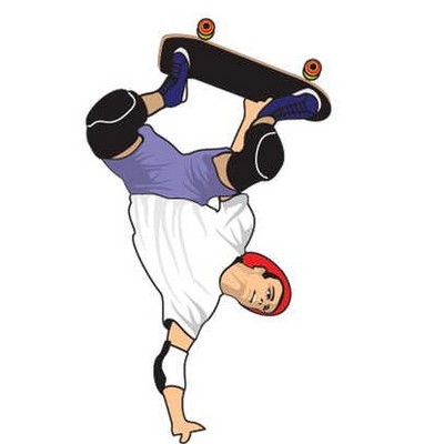 Skateboarding Maxi Magnet (4 Square Inch)