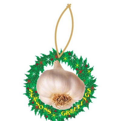 Garlic Executive Wreath Ornament w/ Mirrored Back (3 Square Inch)