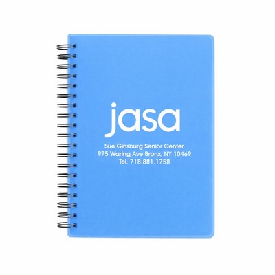 Spiral Bound Notebook w/ 80 Lined Sheets & Plastic Cover (3 Days)