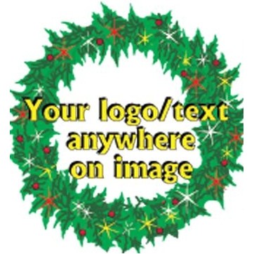 Christmas Wreath Rectangle Metal Photo Magnet (2 1/2"x3 1/2")