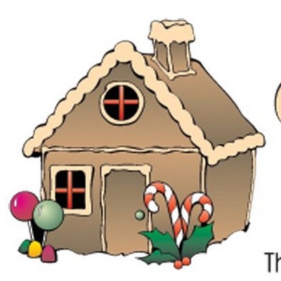 Gingerbread House Square Metal Photo Magnet (2 1/2"x2 1/2")