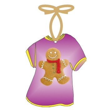 Gingerbread Man Promotional T-Shirt Ornament (9 Square Inch)
