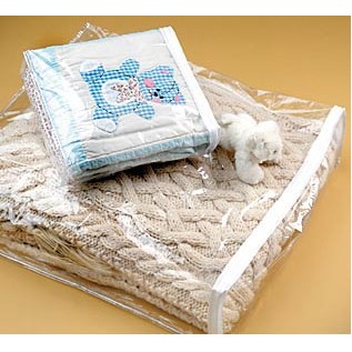 Vinyl Blanket Bag w/Sewn Seams & Top Zipper (15"x18"x7")