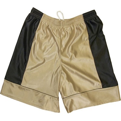 Adult 9" Inseam Dazzle Athletic Short w/Contrast Side Panel & Piping