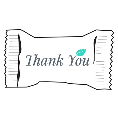 Pastel Buttermints In "Thank You" Wrapper