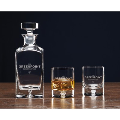 Deluxe Square Decanter 5 Piece Set