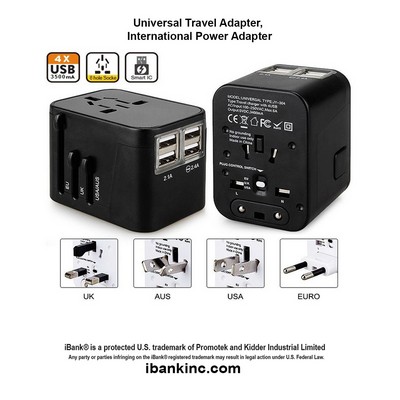 iBank ® World Travel Adapter for 150 countries