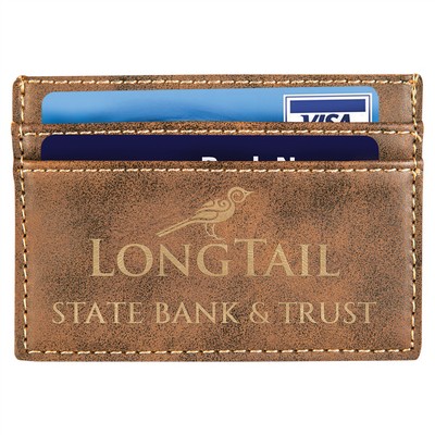 Wallet Clip, Rustic n Faux Leather, 4" x 2 3/4"