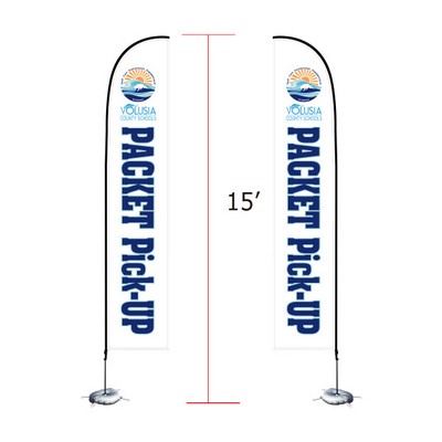 15' Double Side Sail Flags Banners