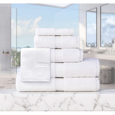Oxford Vicenza White Bath Mat (21" x 36")