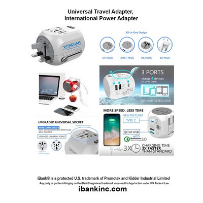 iBank ® World Travel Adapter for 150 countries
