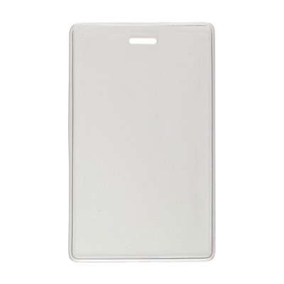2.78" W x 4.38" H - Vertical Clear Vinyl Badge Holder (1 Color Imprint)