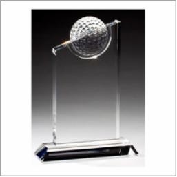 8" Crystal Golf Ball Award