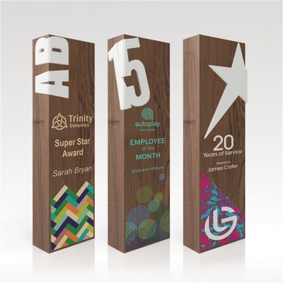 Walnut Award 10" Rectangular Metal Band