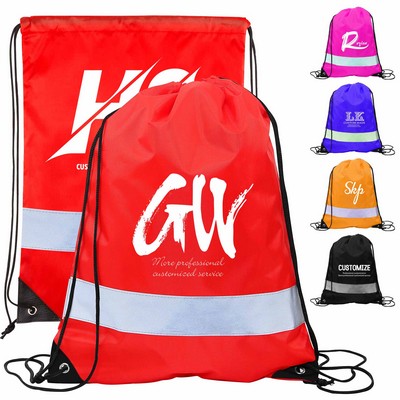 Reflective Strips Cinch Backpack