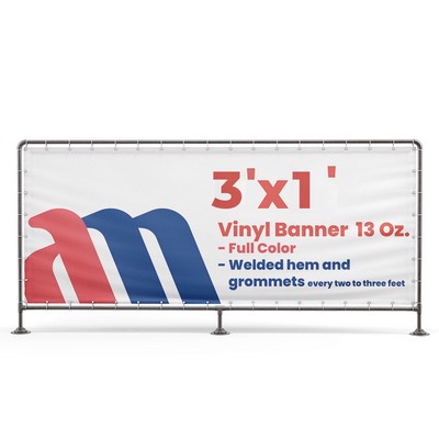 Banner 3'x1' Vinyl 13 Oz. Full Color