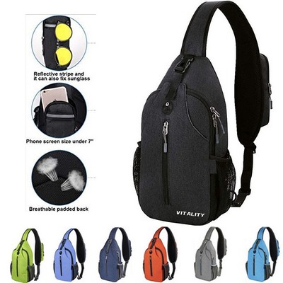 Crossbody Sling Bag with Zipper Closure