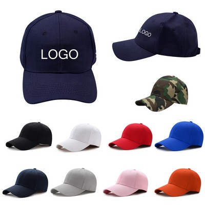Structured Cotton Adjustable 6 Panel Baseball Cap