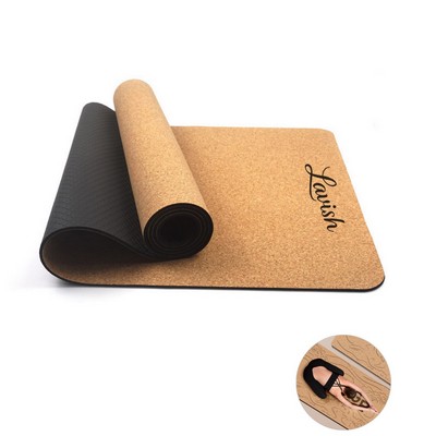 Premium 5mm Thick Cork Yoga Mat - OCEAN