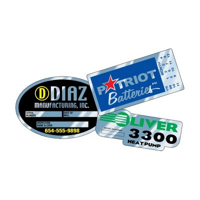 Custom Embossable Aluminum Decal (18 to 28 Square Inch)