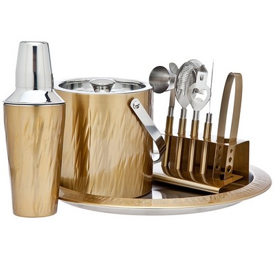Godinger Aztec Gold Bar Set - (9 Piece)
