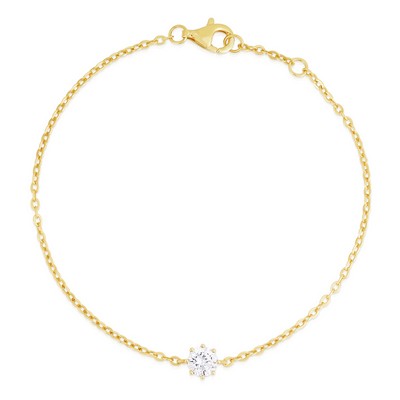 Jilco Inc. Solitaire White Topaz Bracelet