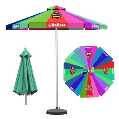 9' Heavy Duty Full Color Market Umbrella