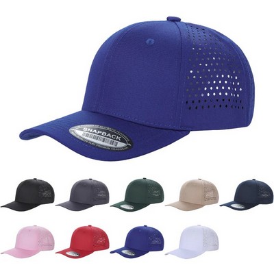 Unbranded 6 Panel Perforated Hat w/Laser Vented Back