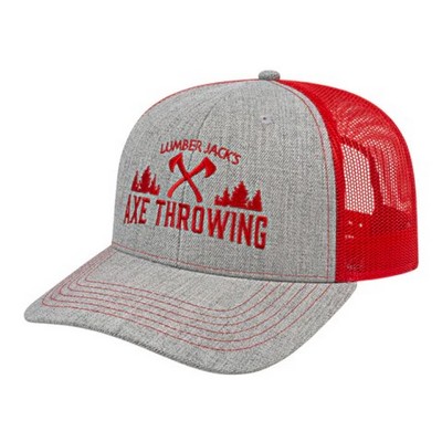 Cap America® Custom Blended Wool Acrylic Cap w/Mesh Back